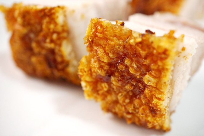 knuspriger südchinesischer Schweinebauch pork belly DSC01588a